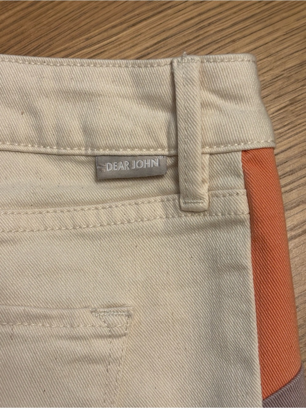 Dear John High Rise Cream Shorts with Color Side Stripes Size 31 Womens - Picture 6 of 10